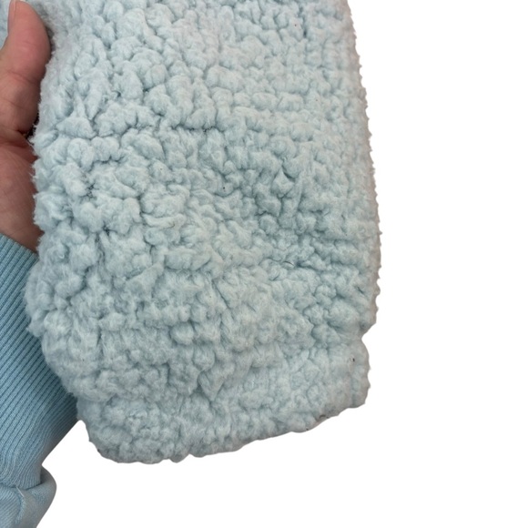 NWT Arizona Fleece Sherpa Jacket Pale Blue Zip Up Hooded Size S - Picture 6 of 8